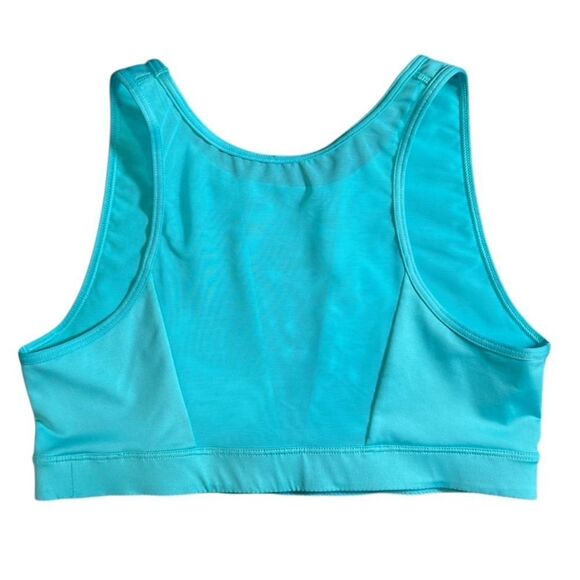 Victoria's Secret VSX High Neck Mesh Yoga Sports Bra Teal Size Medium - Picture 2 of 9